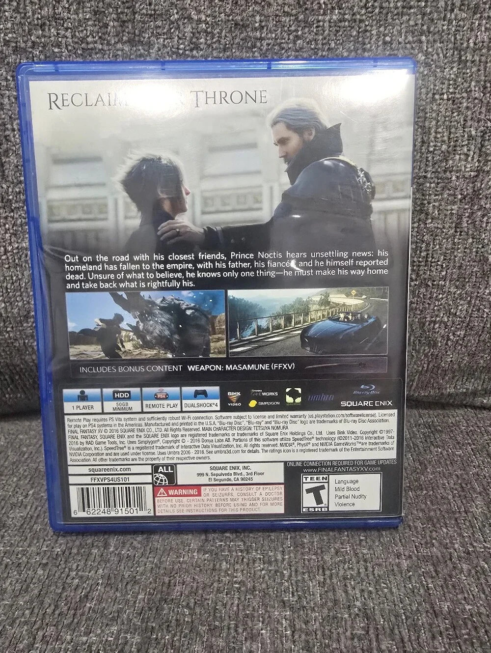 Final Fantasy XV (PS4) - Blue Case